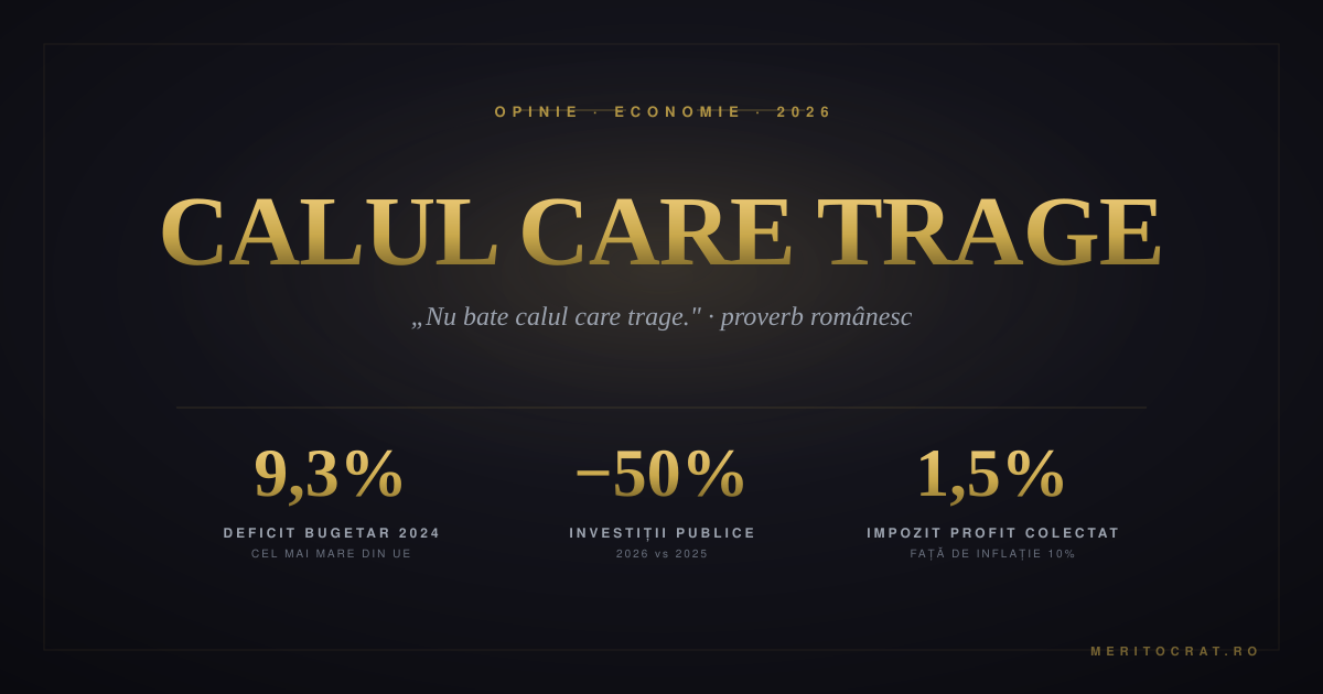 Calul care trage: de ce sectorul privat din România este epuizat și ce trebuie să se schimbe